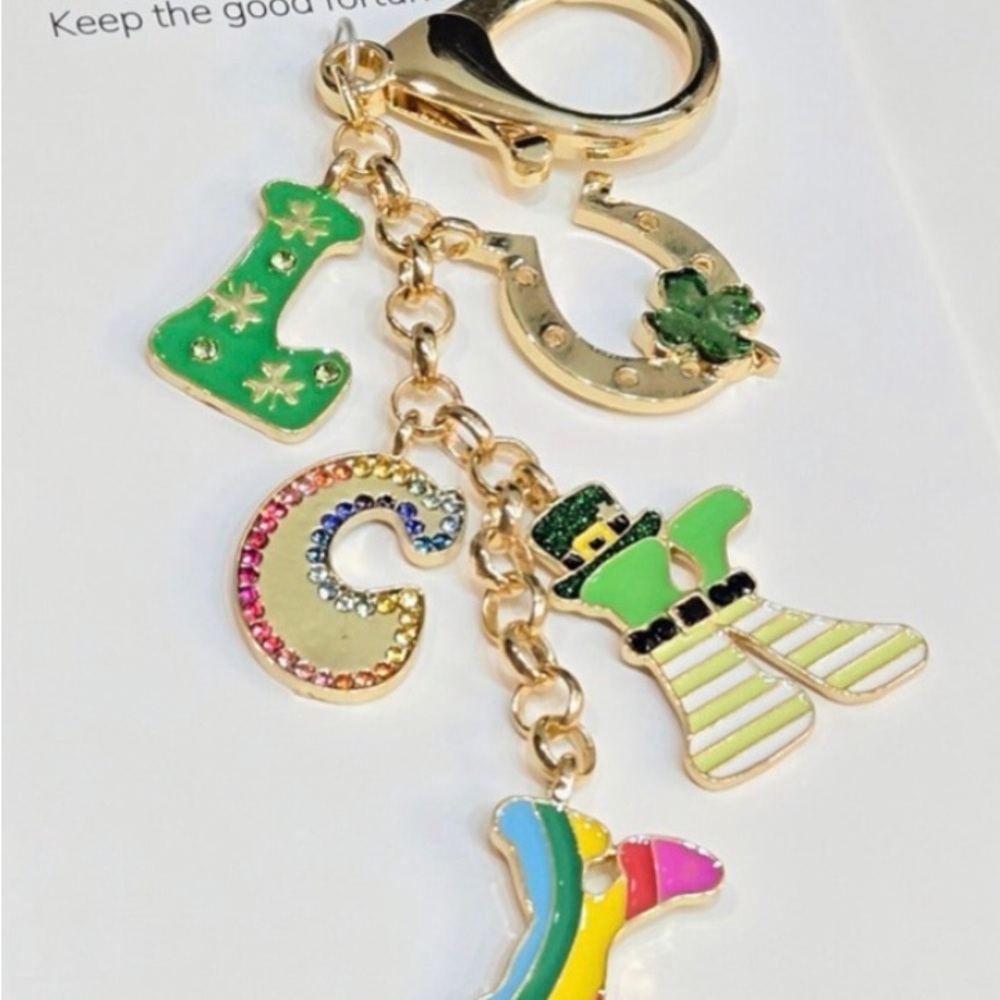 BaubleBar Lucky Streak Crystal Bag Charm - Picture 2 of 4